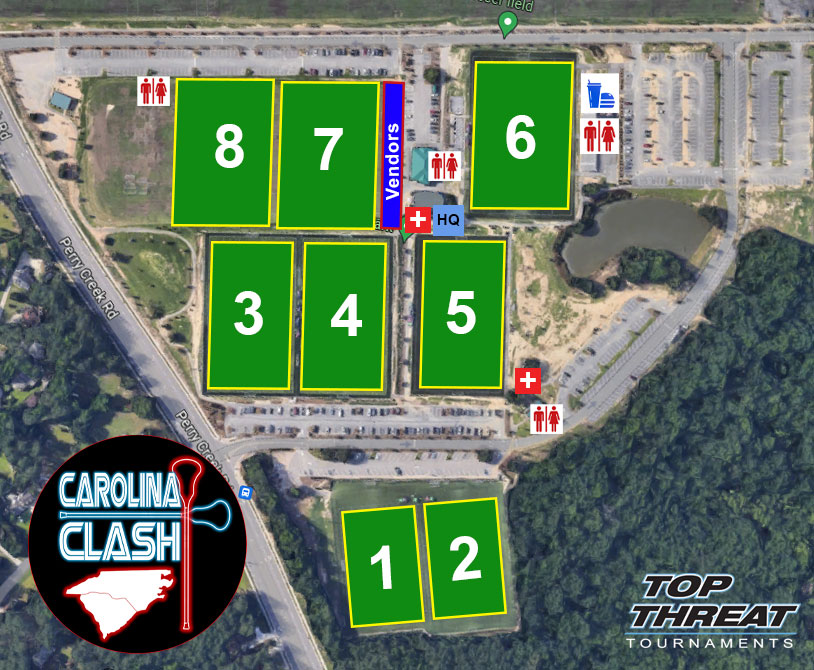 WRAL Soccer Park Field Map